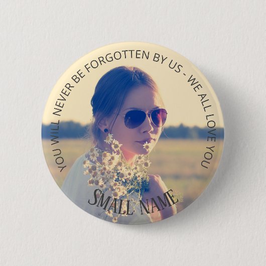 Upload uw fotoknoop ronde button 5,7 cm (Voorkant)