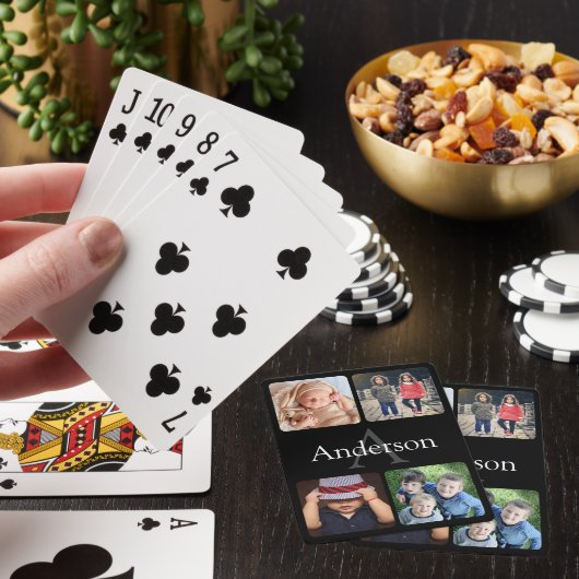 Upload uw fotonaam en monogram pokerkaarten (Insitu)