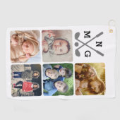 Upload uw fotonaam monogrammed golfhanddoek (Horizontaal)