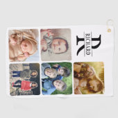 Upload uw fotonaam monogrammed golfhanddoek (Horizontaal)