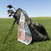 Upload uw fotonaam monogrammed golfhanddoek (Groen)