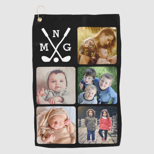 Upload uw fotonaam monogrammed golfhanddoek (Voorkant)