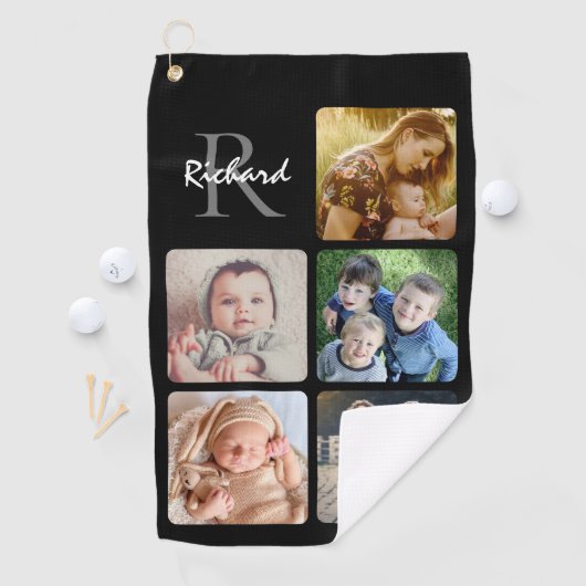 Upload uw fotonaam monogrammed golfhanddoek (Insitu)