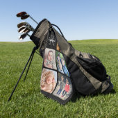 Upload uw fotonaam monogrammed golfhanddoek (Groen)