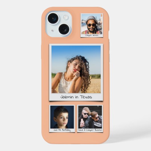 Upload uw foto's Peach Slim iPhone Hoesje (Achterkant)