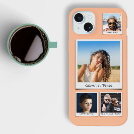 Upload uw foto's Peach Slim iPhone 15 Plus Case
