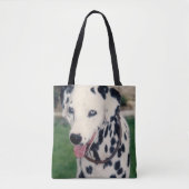 Upload uw huisdier foto - Dalmatische Hond Custom Tote Bag (Voorkant)