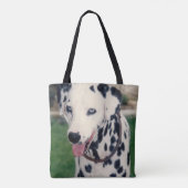 Upload uw huisdier foto - Dalmatische Hond Custom Tote Bag (Achterkant)