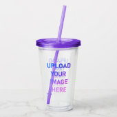 Upload Uw liefdes Afbeelding Foto Logo Acryl Drinkbeker (Achterkant)