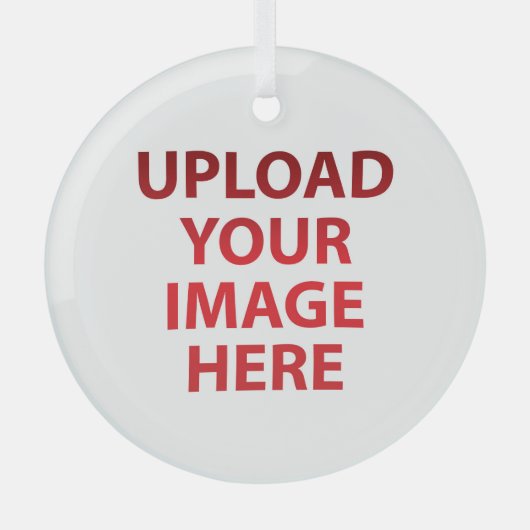 Upload Uw liefdes Afbeelding Foto Logo Glas Ornament (Voorkant)
