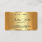 Upload uw Logo aangepaste tekst QR Code Gold Elega Visitekaartje (Voorkant)