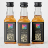 Upload uw Logo aangepaste tekst QR Code Mini Likeurfles Etiket (Flessen)