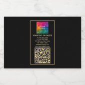Upload uw Logo aangepaste tekst QR Code Mini Likeurfles Etiket (Enkel label)