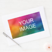 Upload Uw Logo Bedrijfs van het Afbeelding van de Rechthoekige Sticker (Envelop)