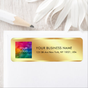 Upload uw logo Elegante Goud Typografie Modern Etiket
