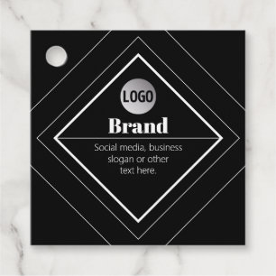 Upload uw logo en aanpasbaar tekstontwerp bedankjes labels