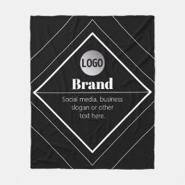 Upload uw logo en aanpasbaar tekstontwerp fleece deken
