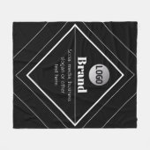 Upload uw logo en aanpasbaar tekstontwerp fleece deken (Voorkant (Horizontaal))