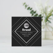Upload uw logo en aanpasbaar tekstontwerp kaart (Staand voorkant)