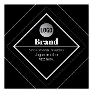 Upload uw logo en aanpasbaar tekstontwerp perfect poster