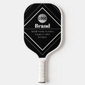 Upload uw logo en aanpasbaar tekstontwerp pickleball paddle (Achterkant)