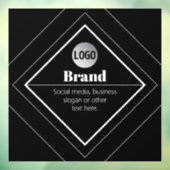 Upload uw logo en aanpasbaar tekstontwerp raamsticker (Vel 3)