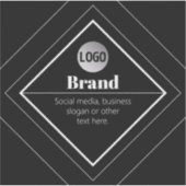 Upload uw logo en aanpasbaar tekstontwerp sticker (Voorkant)