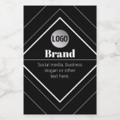 Upload uw logo en aanpasbaar tekstontwerp voedselcontainer etiket (Enkel label)