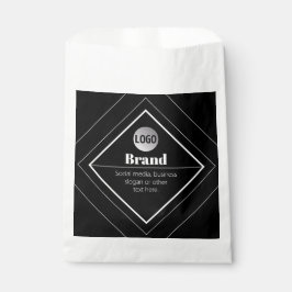 Upload uw logo en aanpasbare tekst ontwerp bedankzakje