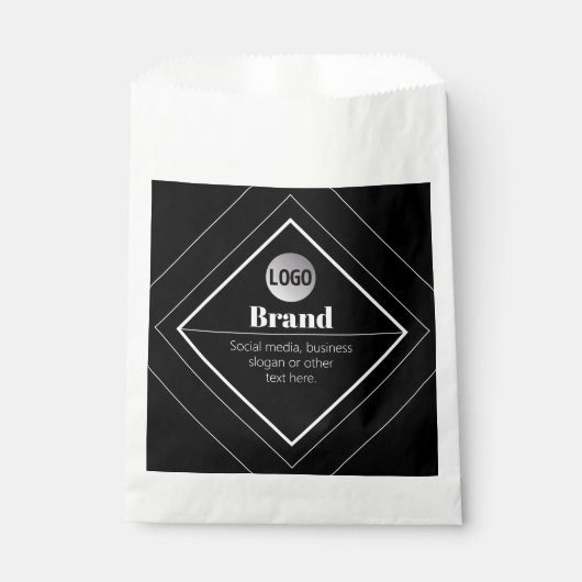 Upload uw logo en aanpasbare tekst ontwerp bedankzakje (Voorkant)