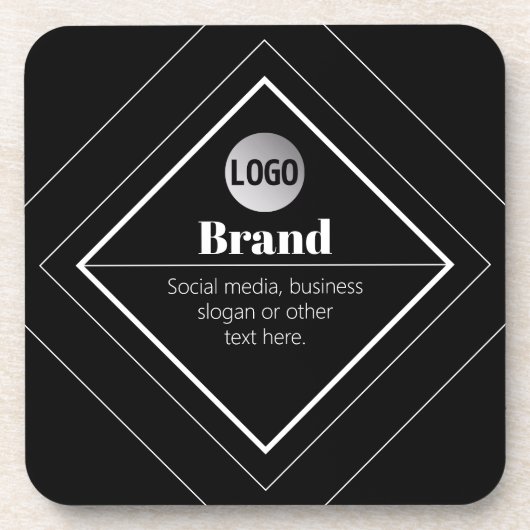 Upload uw logo en aanpasbare tekst ontwerp bier onderzetter (Voorkant)