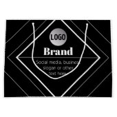 Upload uw logo en aanpasbare tekst ontwerp groot cadeauzakje (Voorkant)