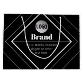 Upload uw logo en aanpasbare tekst ontwerp groot cadeauzakje (Achterkant)