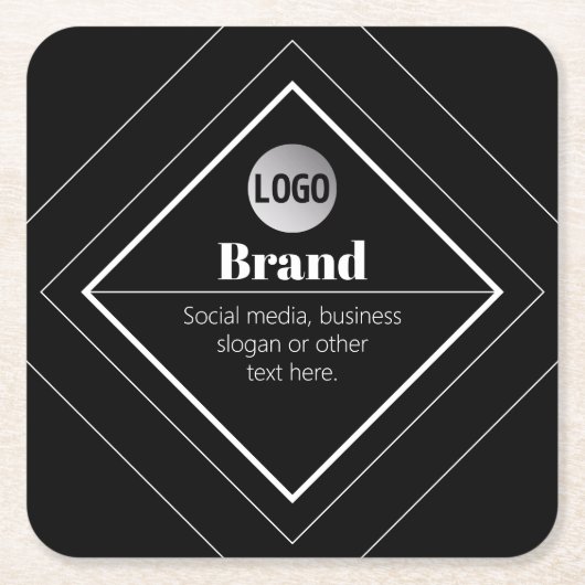 Upload uw logo en aanpasbare tekst ontwerp kartonnen onderzetters (Voorkant)