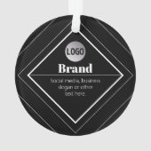 Upload uw logo en aanpasbare tekst ontwerp ornament (achterkant)