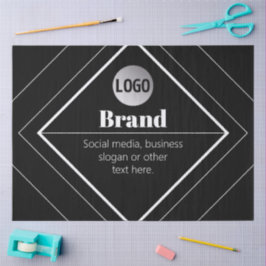 Upload uw logo en aanpasbare tekst ontwerp tissuepapier