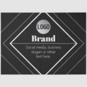 Upload uw logo en aanpasbare tekst ontwerp tissuepapier (Voorkant)