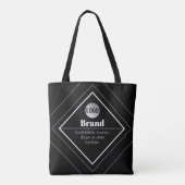 Upload uw logo en aanpasbare tekst ontwerp tote bag (Achterkant)