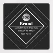 Upload uw logo en aanpasbare tekst | Waterdicht Labels (Design 2)