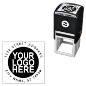 Upload Uw Logo en Adres van het Bedrijf Zelfinktende Stempel (In situ)