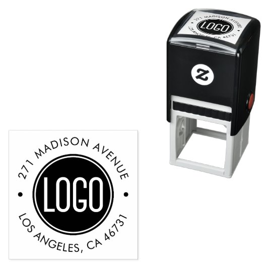 Upload Uw Logo en Adres van het Bedrijf Zelfinktende Stempel (In situ)