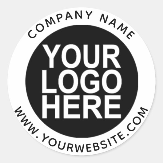 Upload uw Logo en bedrijf Logo Ronde Sticker (Voorkant)