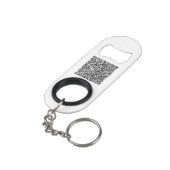Upload uw logo en QR-code merkpromotie Mini Flessenopener (Achterkant Gekanteld)