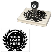 Upload uw Logo, grote ronde zakelijke Logo rubber Rubberstempel (Gestempeld)