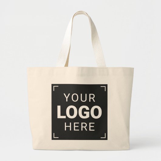 Upload uw logo grote tote bag (Voorkant)