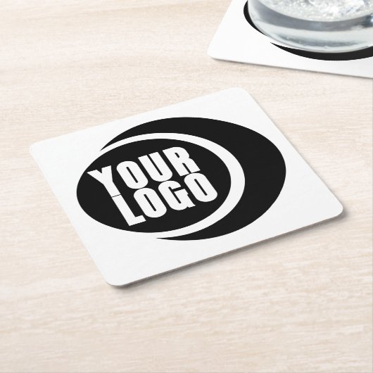 Upload uw logo kartonnen onderzetters (Schuin)