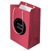 Upload uw logo medium cadeauzakje (Achterkant Gekanteld)
