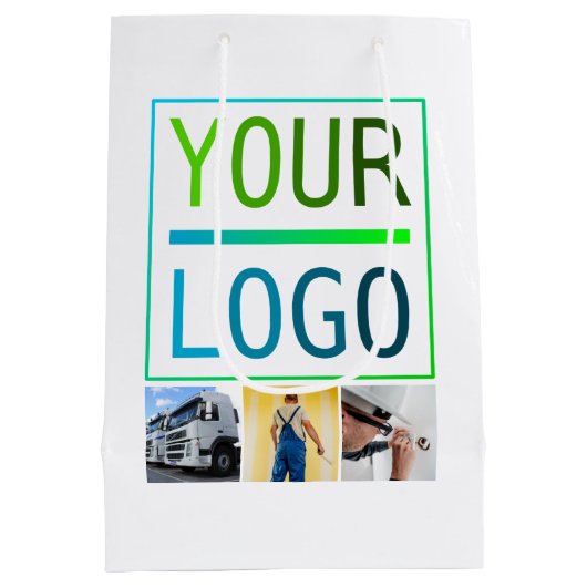 Upload uw logo medium cadeauzakje (Achterkant)