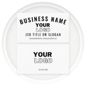 Upload uw Logo | Modern Wit & Zwart (bewerkbaar) Visitekaartje