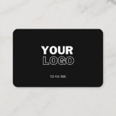 Upload uw Logo | Modern Zwart-wit (bewerkbaar) Visitekaartje (Achterkant)